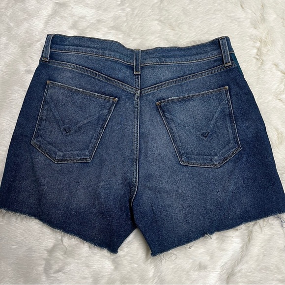Hudson “Sade cut-off” denim shorts with ribbon stripe - Picture 5 of 6